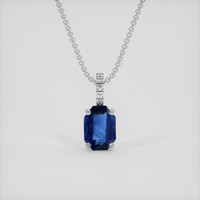 1.36 Ct. Blue Sapphire Pendant, Silver 1