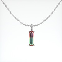 2.11 Ct. Gemstone Pendant, 14K White Gold 1
