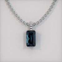 6.90 Ct. Gemstone Pendant, 14K White Gold 1