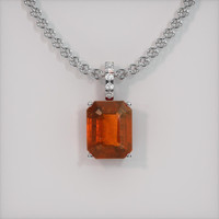 4.55 Ct. Gemstone Pendant, 14K White Gold 1
