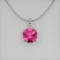 0.81 Ct. Gemstone Pendant, 14K White Gold 1
