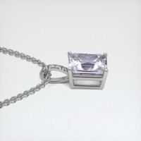 3.43 Ct. Gemstone Pendant, 14K White Gold 3