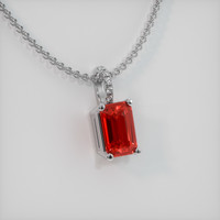 0.66 Ct. Gemstone Pendant, 14K White Gold 2