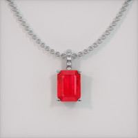 1.91 Ct. Ruby Pendant, 14K White Gold 1