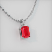 1.91 Ct. Ruby Pendant, 14K White Gold 2