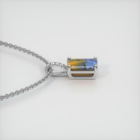 0.82 Ct. Bi Color Sapphire Pendant, 14K White Gold 3