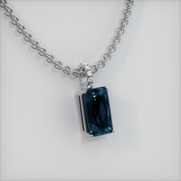 6.90 Ct. Gemstone Pendant, 18K White Gold 2