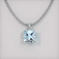 2.78 Ct. Gemstone Pendant, 18K White Gold 1