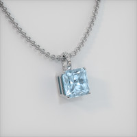 2.78 Ct. Gemstone Pendant, 18K White Gold 2