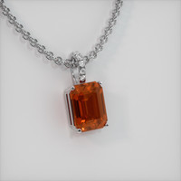 4.55 Ct. Gemstone Pendant, 18K White Gold 2