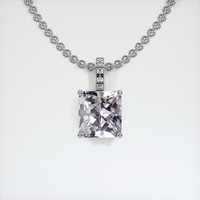 3.43 Ct. Gemstone Pendant, 18K White Gold 1