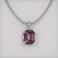 2.80 Ct. Gemstone Pendant, 18K White Gold 1