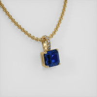 1.57 Ct. Blue Sapphire Pendant, 14K Yellow Gold 2