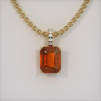 4.55 Ct. Gemstone Pendant, 14K Yellow Gold 1