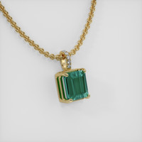 3.54 Ct. Gemstone Pendant, 14K Yellow Gold 2