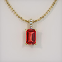 0.66 Ct. Gemstone Pendant, 14K Yellow Gold 1