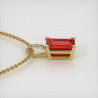 0.66 Ct. Gemstone Pendant, 14K Yellow Gold 3