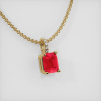 1.14 Ct. Ruby Pendant, 14K Yellow Gold 2