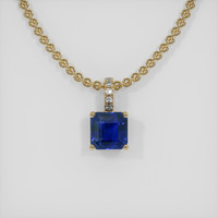 1.57 Ct. Sapphire Pendant, 18K Yellow Gold 1