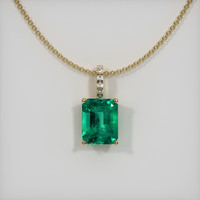 3.05 Ct. Emerald Pendant, 18K Yellow Gold 1