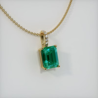 3.05 Ct. Emerald Pendant, 18K Yellow Gold 2