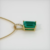 3.05 Ct. Emerald Pendant, 18K Yellow Gold 3