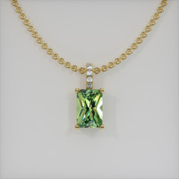 0.78 Ct. Gemstone Pendant, 18K Yellow Gold 1