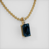 6.90 Ct. Gemstone Pendant, 18K Yellow Gold 2