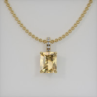 1.77 Ct. Gemstone Pendant, 18K Yellow Gold 1