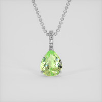 2.59 Ct. Green Paraiba Tourmaline Pendant, Platinum 950 1