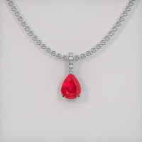 2.03 Ct. Ruby Pendant, Platinum 950 1