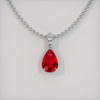 1.31 Ct. Ruby Pendant, Platinum 950 1