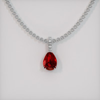 1.55 Ct. Ruby Pendant, Platinum 950 1