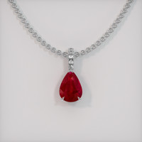 2.07 Ct. Ruby Pendant, Platinum 950 1