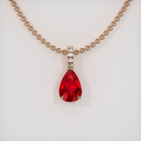 1.31 Ct. Ruby Pendant, 14K Rose Gold 1