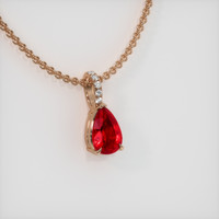 1.31 Ct. Ruby Pendant, 14K Rose Gold 2