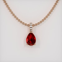 1.55 Ct. Ruby Pendant, 14K Rose Gold 1