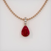 2.07 Ct. Ruby Pendant, 14K Rose Gold 1