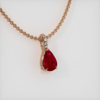 2.07 Ct. Ruby Pendant, 14K Rose Gold 2