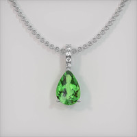 1.70 Ct. Gemstone Pendant, 14K White Gold 1