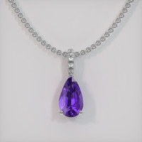 1.38 Ct. Sapphire Pendant, 14K White Gold 1
