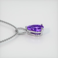 1.38 Ct. Sapphire Pendant, 14K White Gold 3