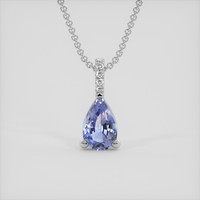 0.93 Ct. Bi Color Sapphire Pendant, 14K White Gold 1
