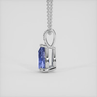 0.93 Ct. Bi Color Sapphire Pendant, 14K White Gold 3