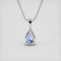 0.93 Ct. Bi Color Sapphire Pendant, 14K White Gold 4