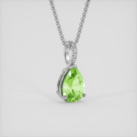 2.59 Ct. Green Paraiba Tourmaline Pendant, 18K White Gold 2