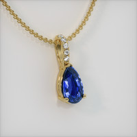 1.13 Ct. Blue Sapphire Pendant, 14K Yellow Gold 2