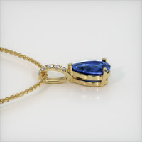 1.13 Ct. Blue Sapphire Pendant, 14K Yellow Gold 3