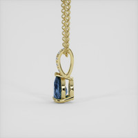 1.12 Ct. Blue Sapphire Pendant, 14K Yellow Gold 3