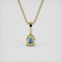1.12 Ct. Blue Sapphire Pendant, 14K Yellow Gold 4